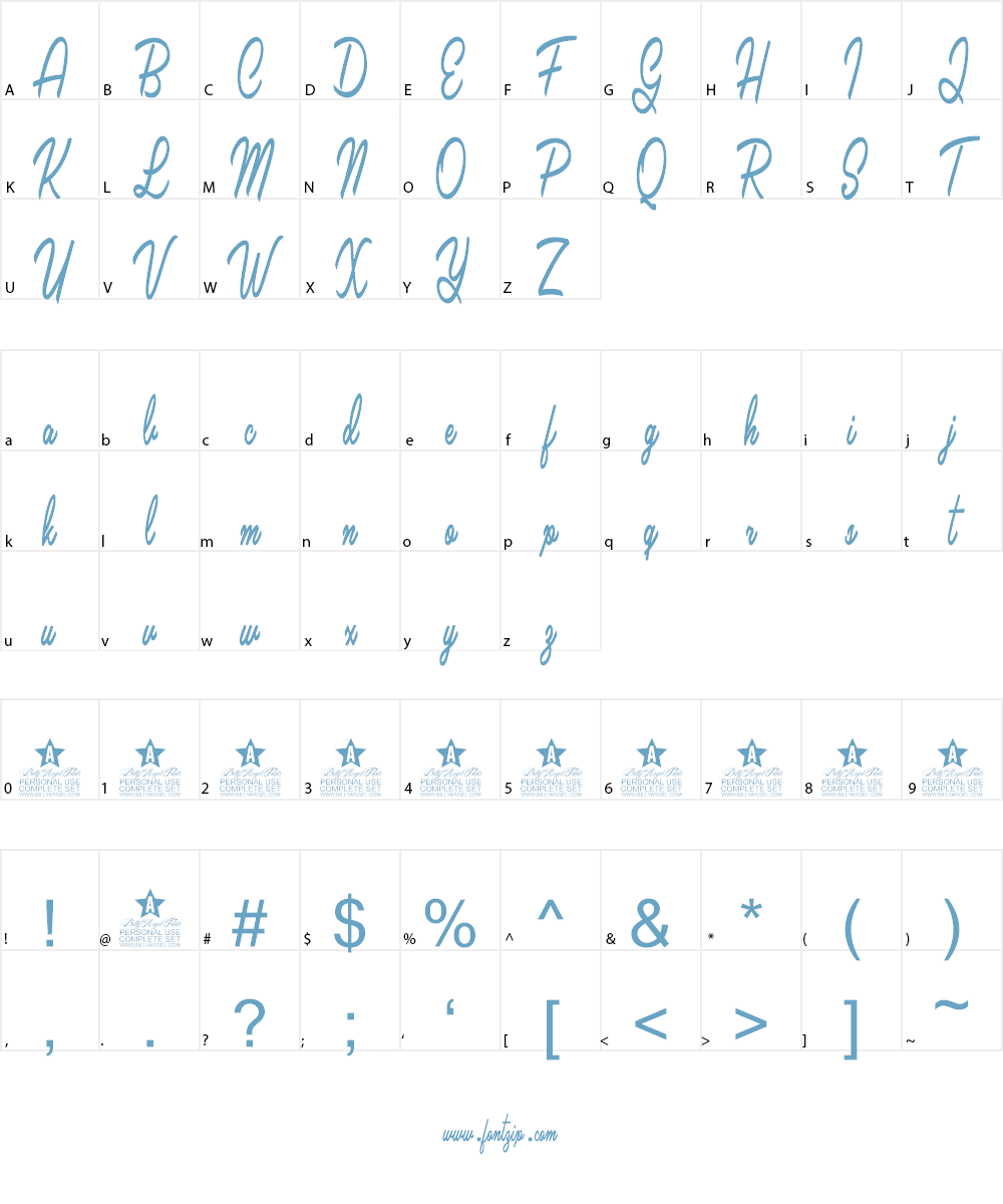 Lavelle Personal Use Font Character